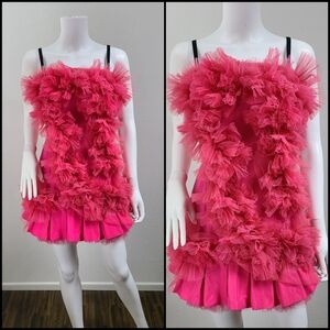 Dolce & Gabbana Hot Pink Tulle Dress Size 42